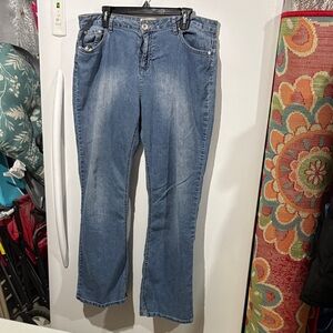 Route 66 Women's Boot-Cut Jeans in Medium Blue Wash
